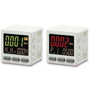 SMC ISE20A 系列 3画面 高精度数字式压力开关 2输出+模拟输出(电压/电流) 正压用 ISE20A-Y-P-M5-JDK